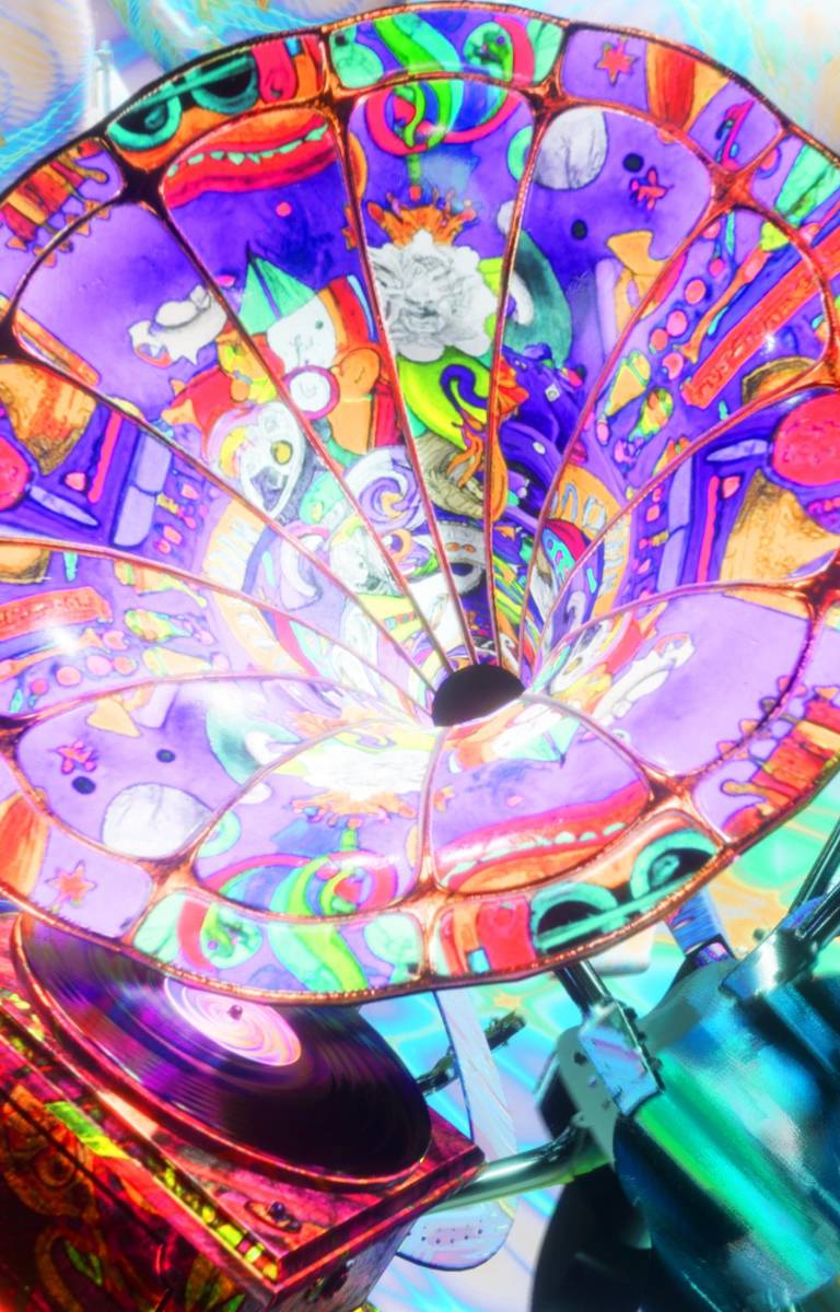 $!Fotografía donde se muestra la obra del venezolano J.N. Silva titulada Tonada de orgullo que forma parte de una colección de obras en NFT (token no fungible) de la 23 edición de los Latin Grammy, Miami (EEUU).