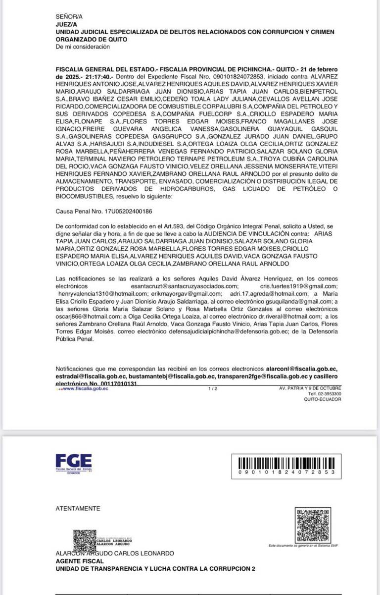 $!Fiscalía pide audiencia de vinculación.