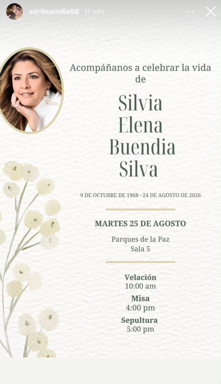 $!Nota de pesar de la familia de Silvia Buendía.