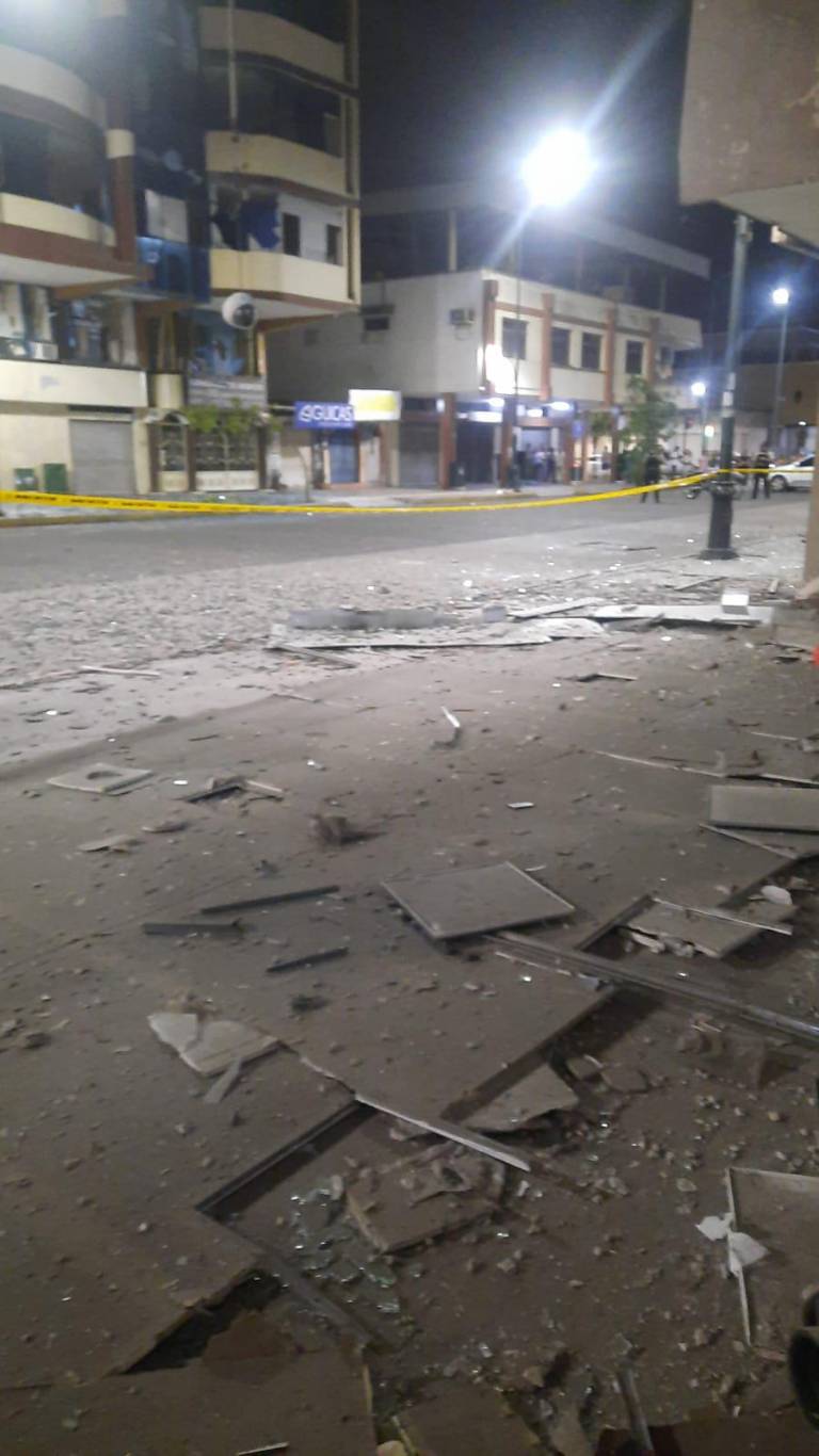 $!Imagen de los destrozos causados por la explosión.