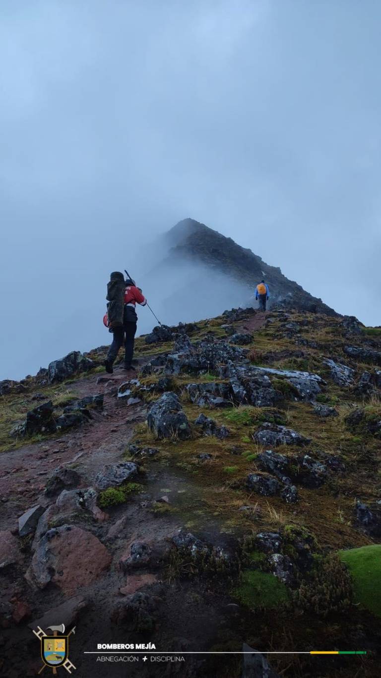 $!Rescate en el volcán Corazón.