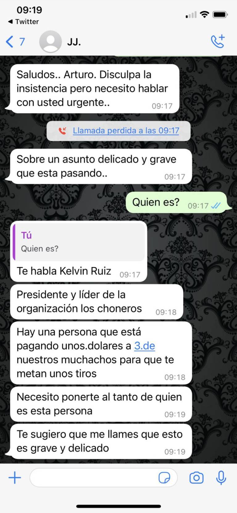 $!Periodista Arturo Barriga es víctima de extorsión con mensaje atribuido a 'Los Choneros'