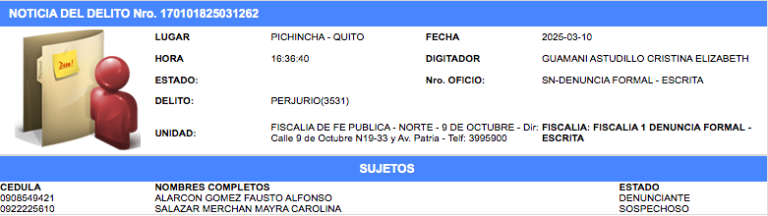 $!Fiscalía, registro de denuncias.