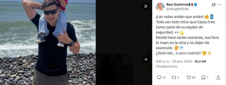 $!La atención digital creció tras la circulación de una publicación atribuida al propio guardaespaldas, vinculada a su rol de protección.
