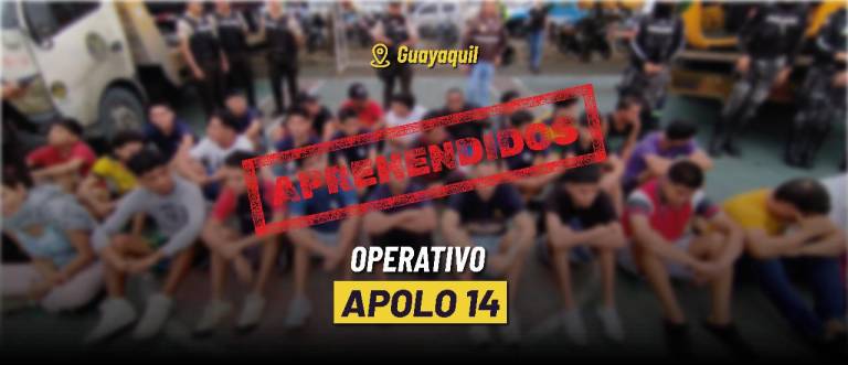$!Caen 41 presuntos miembros de bandas criminales en Guayaquil: así fue el operativo 'Apolo 14' con más de 500 uniformados