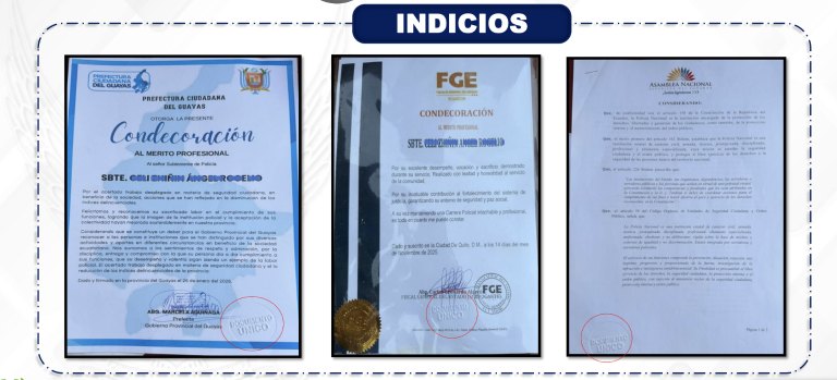 $!Algunos de los certificados que ofrecían los implicados.