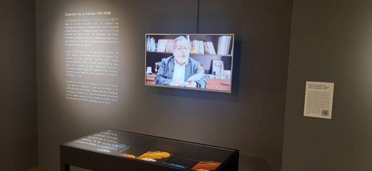 $!Una de las pantallas interactivas del Museo de la Memoria.