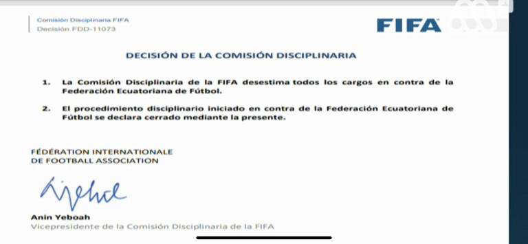 $!FIFA desestima denuncia sobre nacionalidad de Byron Castillo: Ecuador va al mundial y Chile se queda