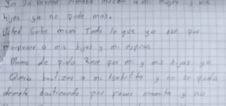 $!Esto revela la carta del autor del asesinato múltiple en Carchi: yo no quise sufrir más