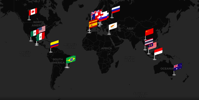 $!Países en los que se han confirmado rutas este año.