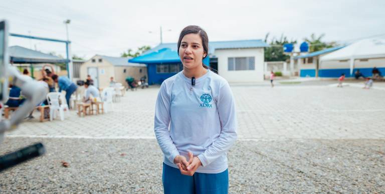 $!Crisbeth Ibarra migró con su mamá y estuvo en un refugio porque no tenían dinero. Hoy trabaja en un Centro de Alojamiento Temporal en Huaquillas asistiendo a niños y adolescentes.