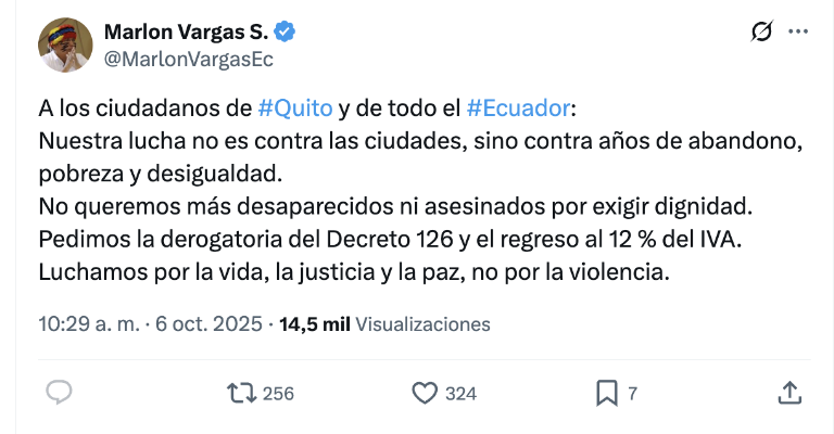$!El mensaje de Marlon Vargas.
