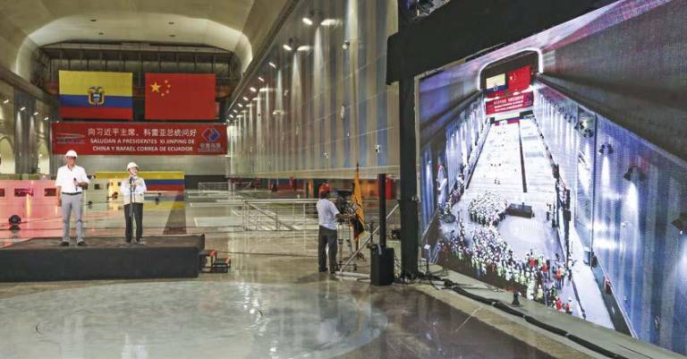 $!NOVIEMBRE DE 2016. Los presidentes de Ecuador, a la época Rafael Correa, y de China, Xi Jinping, inauguraron la central hidroeléctrica Coca Codo Sinclair. Hoy tiene fallas técnicas.