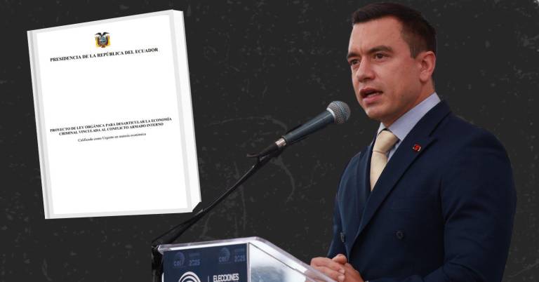$!Daniel Noboa envió a la Asamblea la Ley contra la Economía Criminal.