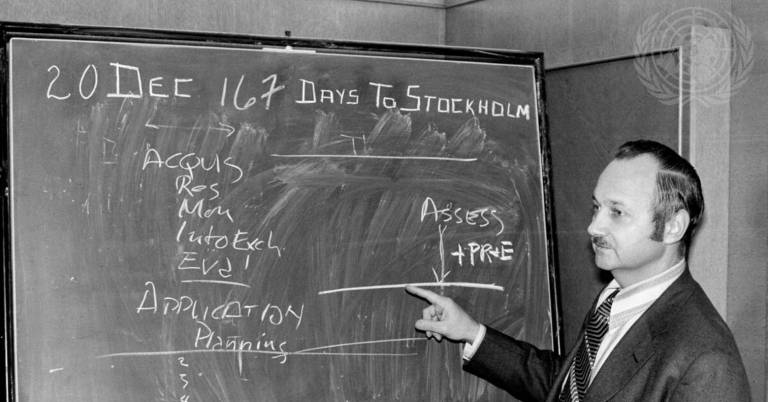 $!Fotografía de Maurice F. Strong, Secretario General de la Conferencia de las Naciones Unidas sobre el Medio Humano, realizada en 1972.