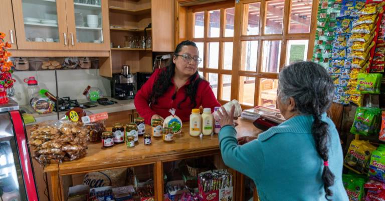 $!Solo existe una tienda comunitaria en Yunguilla. Es, además, el punto de distribución de los productos locales.