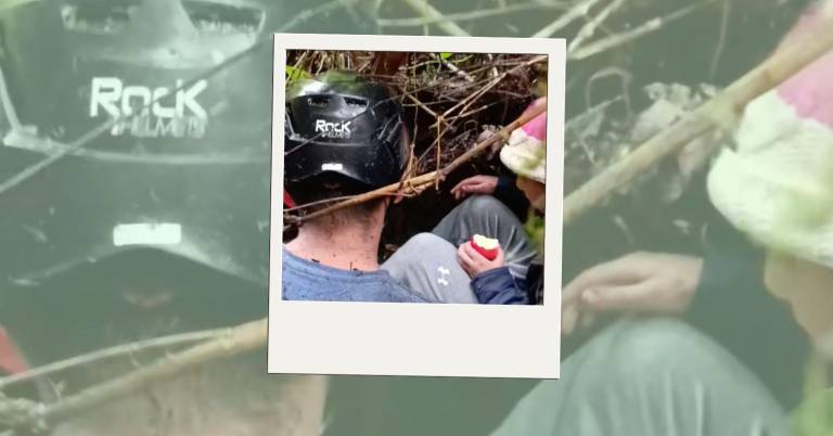 $!Momento exacto del rescate.