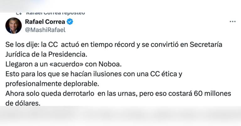 $!El comentario de Rafael Correa.