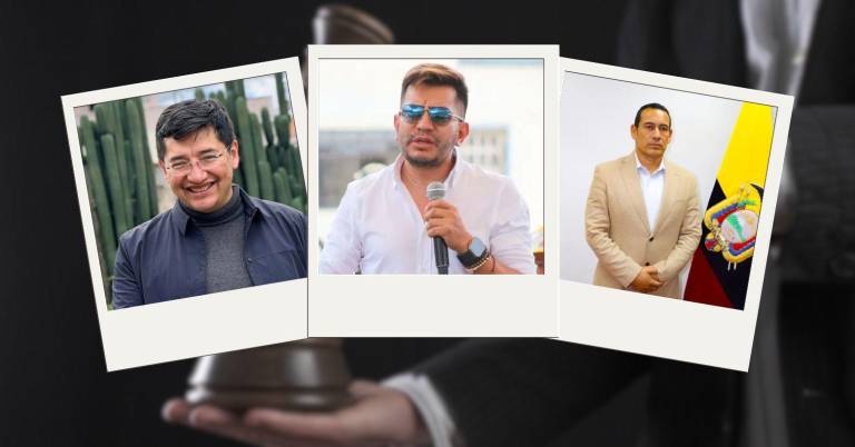 $!El alcalde de Riobamba, John Vinueza Salinas; de Pujilí, José Arroyo Cabrera, y de Aguarico, Juan Carlos Orellana.