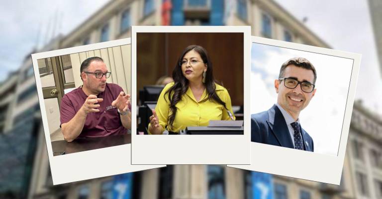 $!Juan Carlos González , Sofía Espín y Andrés Guschmer quieren llegar a la Prefectura del Guayas.