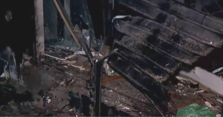 $!Así quedó el local tras la explosión.