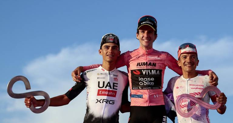 $!Podio del Giro de Italia.