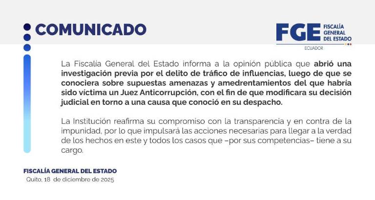 $!Comunicado de la Fiscalía.