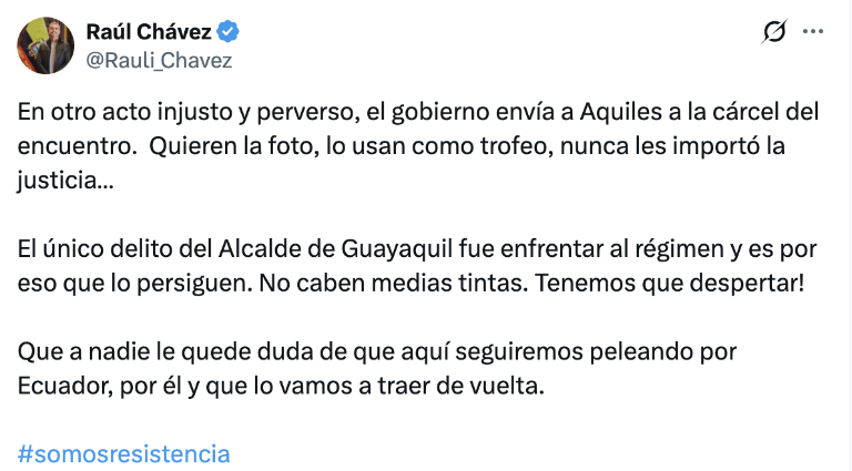 $!El mensaje de Raúl Chávez.