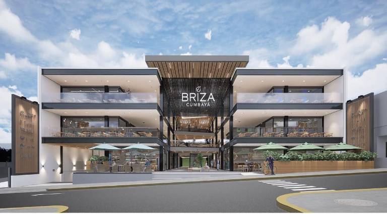 $!El diseño de Briza Cumbayá permite el paso de la luz y el viento e incorpora paneles solares en áreas comunales.