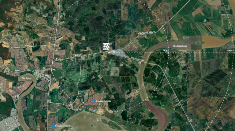 $!El cuadro sombreado de blanco en el mapa muestra la ubicación exacta del parque industrial NUMA.
