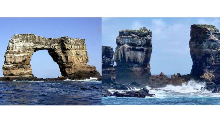 El Arco de Darwin en Galápagos colapsa debido a la erosión