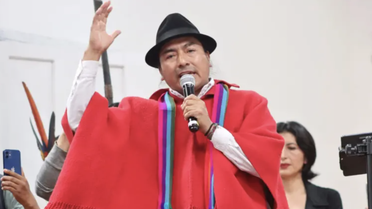 $!Leonidas Iza quería ser reelegido como presidente de la Conaie.