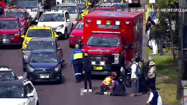 $!Captura de imagen de accidente en Quito