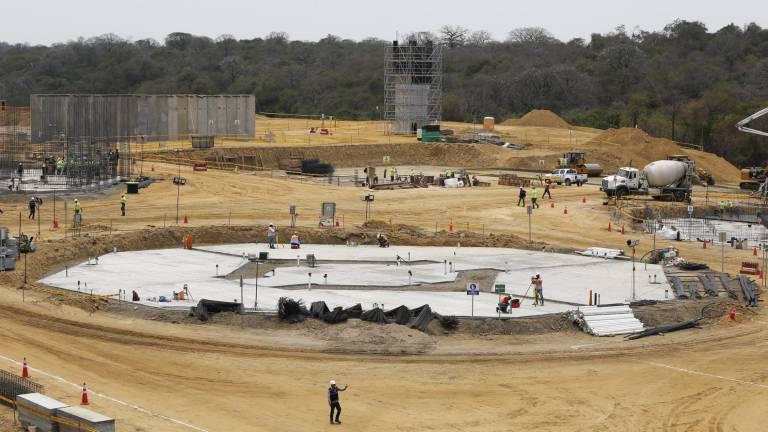 $!Fotografía tomada en octubre de este año que muestra la construcción de la Cárcel del Encuentro. (Eduardo de Santillán / Presidencia de la República.)