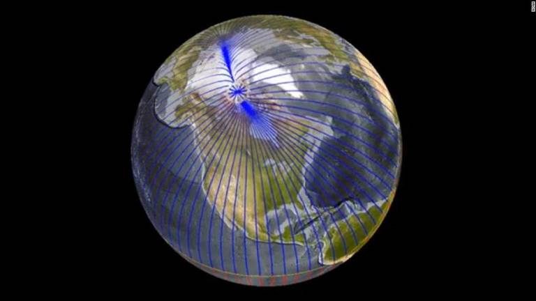 El Polo Norte magnético de la Tierra se está desplazando de Canadá hacia Rusia
