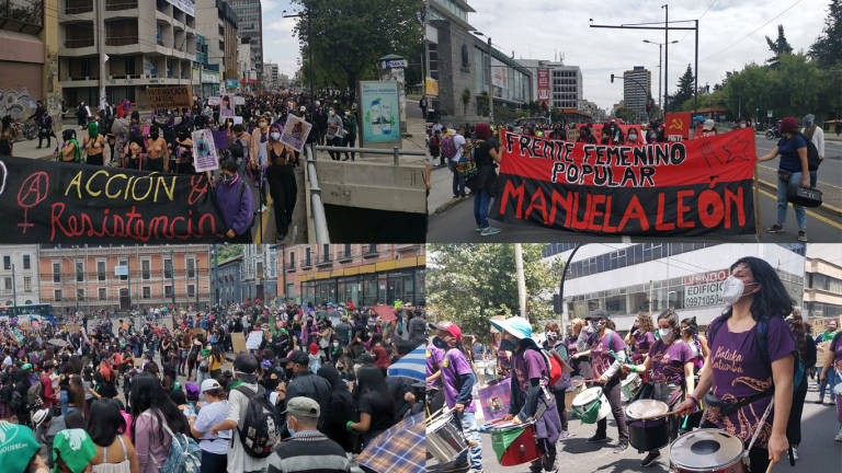 Marcha por los derechos de las mujeres se desarrolló en Quito