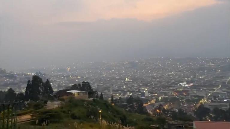 Nube de polvo registrada en la provincia de Loja.