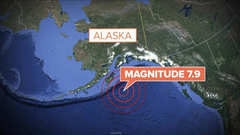 Cancelan alerta de tsunami por sismo de 7,9 en Alaska