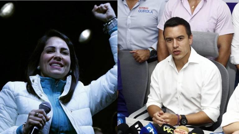 $!González y Noboa fueron los candidatos más votados durante la primera vuelta electoral, adjudicándose cerca de 33% y 24% de los votos, respectivamente.