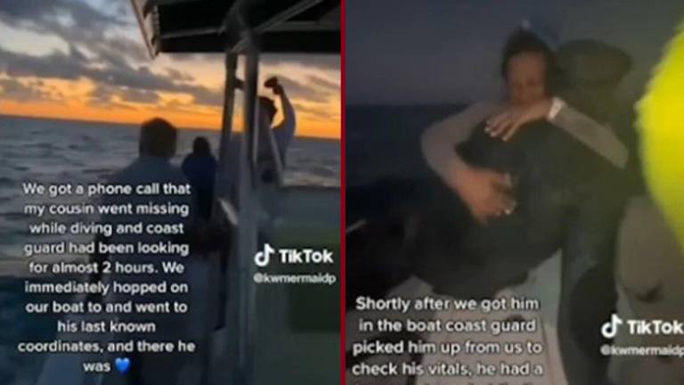 VIDEO: Familia llora de emoción al reencontrarse con un hijo que se había perdido en el mar mientras buceaba