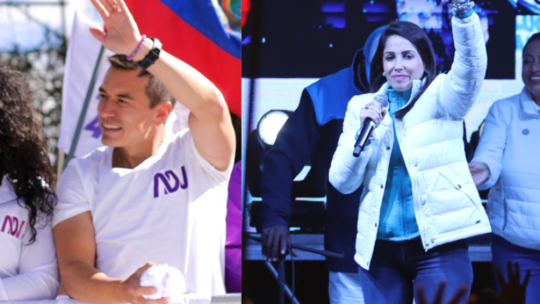 $!En este balotaje González puede convertirse en la primera mujer en ganar unas elecciones presidenciales en Ecuador y Noboa opta a ser, con 35 años, el mandatario más joven de la historia del país.