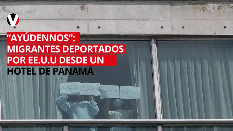 Migrantes deportados de EE.UU. a Panamá ruegan por ayuda desde ventanas de un hotel: algunos fueron llevados al Darién
