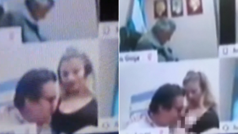 Escándalo en Argentina: diputado manosea y besa los pechos a una mujer en plena sesión virtual del Congreso