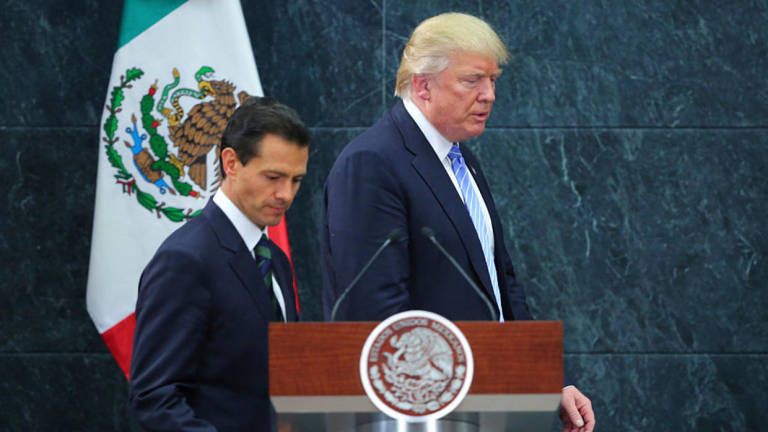 Si no pagará muro que Peña cancele su visita, dice Trump