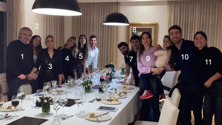 $!Escándalo por foto de festejo de la primera dama y el presidente de Argentina en pleno confinamiento