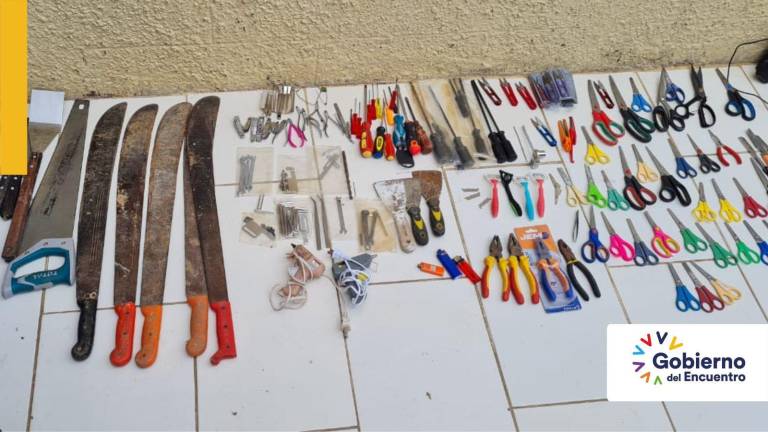 Hallan machetes, cuchillos, serruchos y televisores dentro de cárcel de mujeres ubicada en El Oro