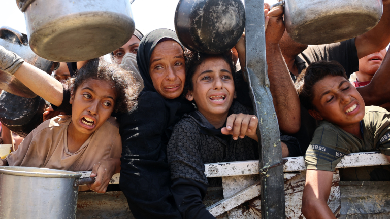 Gaza: niños hambrientos, desplazados y traumatizados en medio de una catástrofe humanitaria