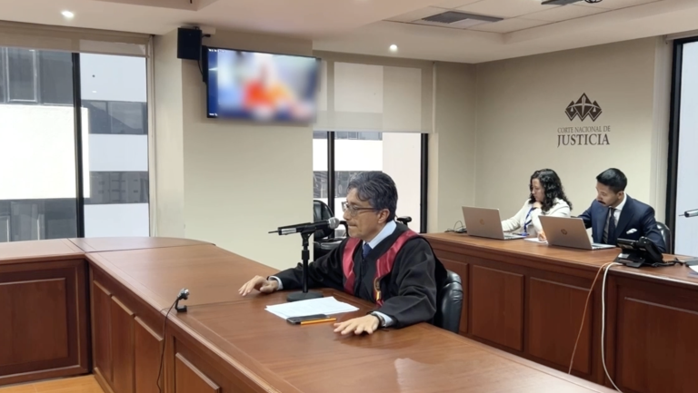 $!El presidente de la Corte Nacional de Justicia, Marco Rodríguez, lideró la audiencia de extradición.