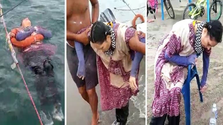 Mujer se lanzó al mar para escapar del maltrato de su expareja
