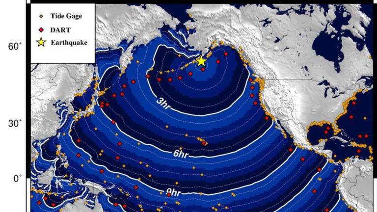 Sismo de magnitud 8,2 frente a las costas de la península de Alaska